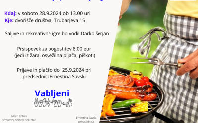 Družabno srečanje piknik in šaljive igre 28.9.2024