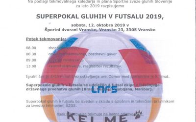 Vabilo superpokal futsal 2019